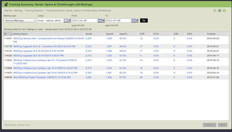 Tracking Stats Aggregate 