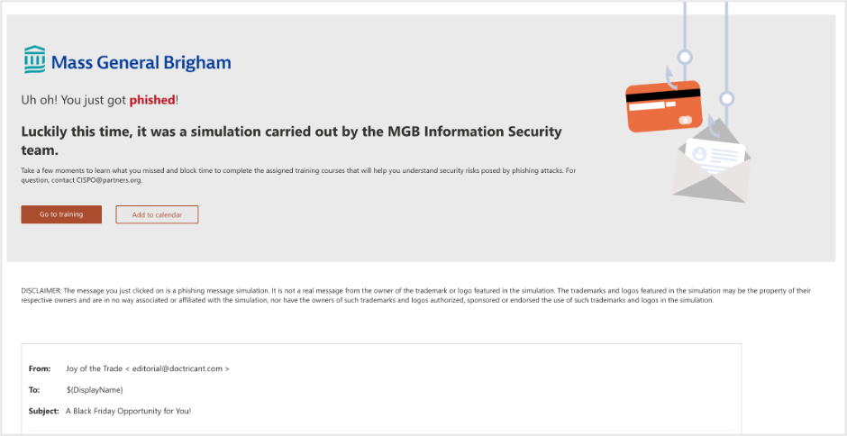 MGB Phishing Training