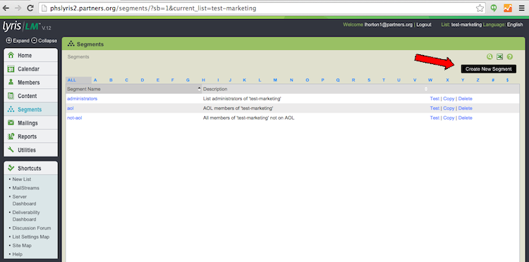 Create Segment