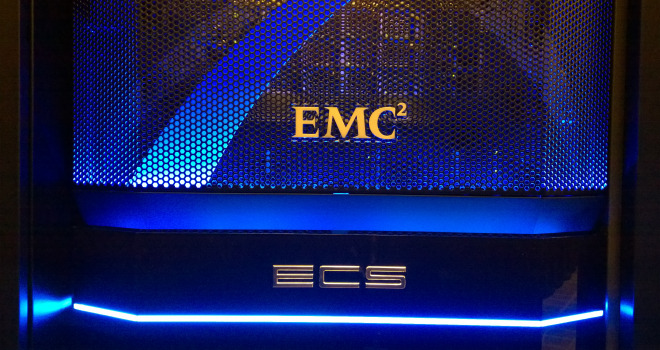 Computer that has "EMC²" on the case